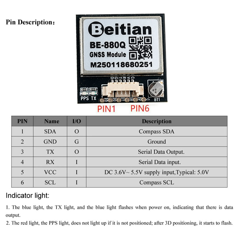 BE-880Q GNSS GPS-module M10050 - Drone Compass recensie en prijs