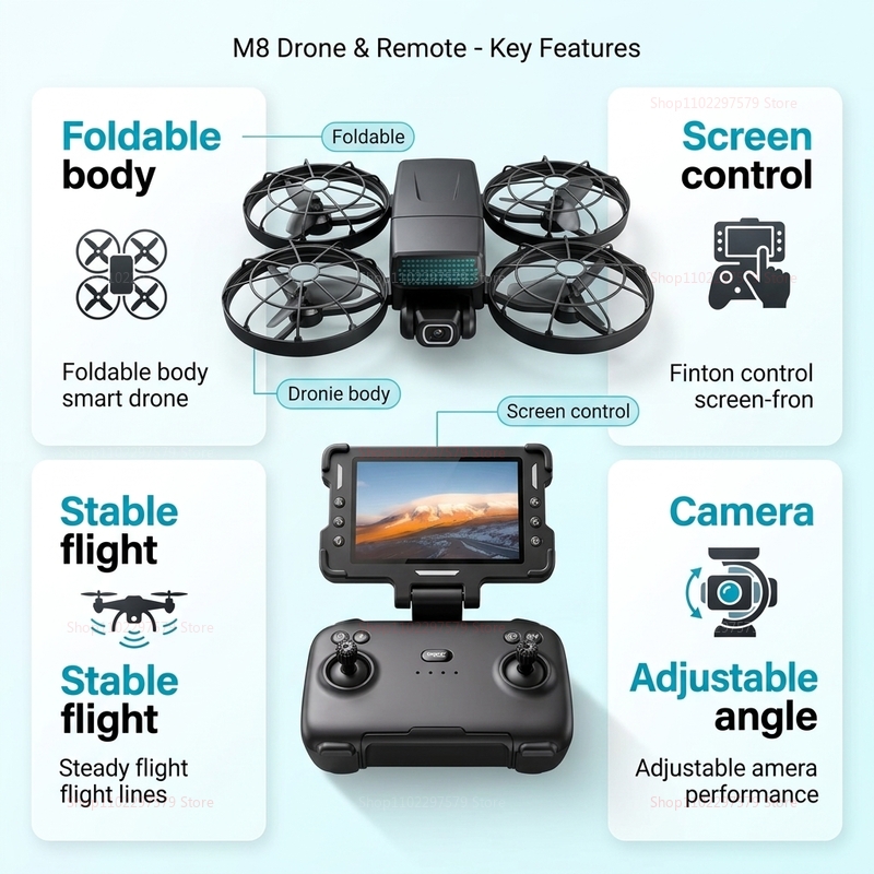 Nieuwe Drones M8 GPS 8K Profes - Drone Gps Module recensie en prijs